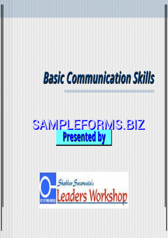 Basic Communication Skills pdf ppt free